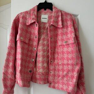 Sandro Pink Tweed Jacket, Size S